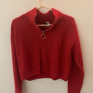 knitted zipup hoodie